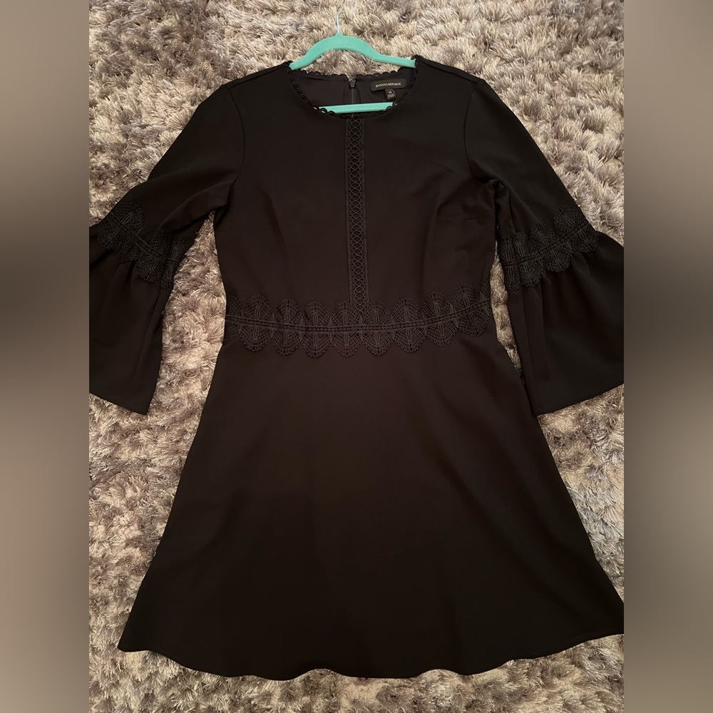 Banana Republic Black Bell Sleeve Dress - Picture 5 of 10
